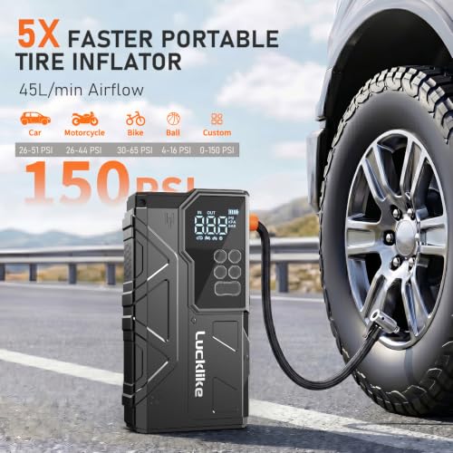 7000A Car Battery Booster Jump Starter with Air Compressor 12V Booster Pack