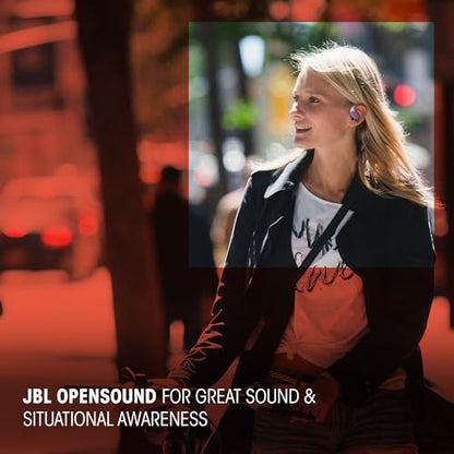 JBL Sense Lite - True Wireless Open-Ear Headphones, JBL OpenSound Technology, IP54 Water and dust Resistant, 4 mics for Crisp, Clear Calls, Up to 32 Hours of Battery Life, Plus Speed Charge - White