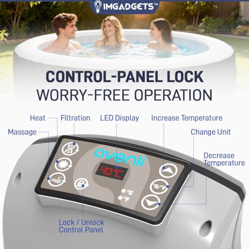 Inflatable Hot Tub | 3 Person Whirlpool Spa w/Air Jets & Dual-Heating
