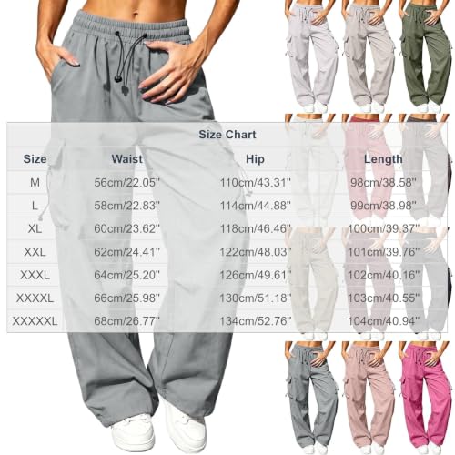 Jogging Pants for Women Cargo Pants Women Baggy Elastic Wide Leg Jogging Sweatpants Fall Casual Plus Size Trousers for Outdoor Travel Hiking Dark Gray XS