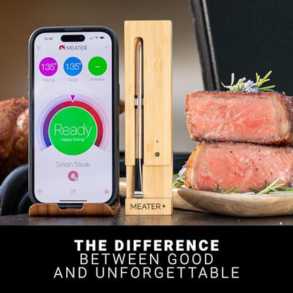 MEATER Plus | Smart Meat Thermometer with Bluetooth | 165ft Wireless Range | for The Oven, Grill, Kitchen, BBQ, Smoker, Rotisserie