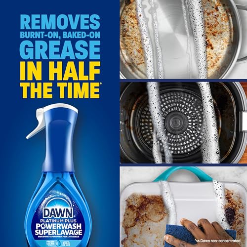 Dawn Powerwash Spray, Dish Soap, Dishwashing Liquid, Fresh, 1 Starter Kit + 3 Refills, 4x473 mL