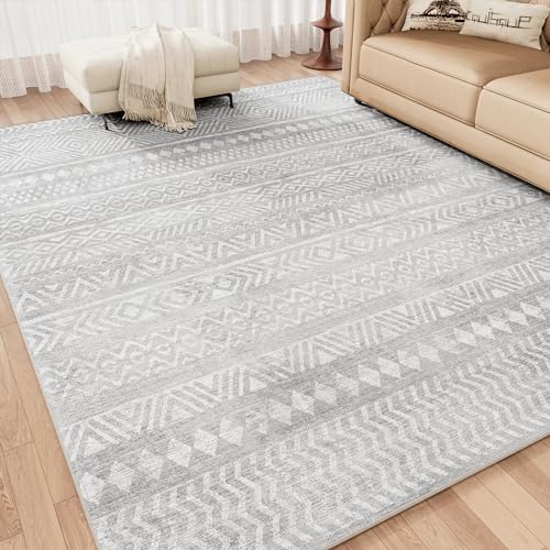 Area Rugs for Living Room 5x7 Boho Area Rug Carpet Machine Washable Area Rugs for Bedrooms Tapis Living Room Rug Nursery Rug Office Rug Soft Grey