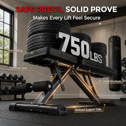 FLYBIRD Adjustable Weight Bench, Full Body Workout Bench for Home Gym