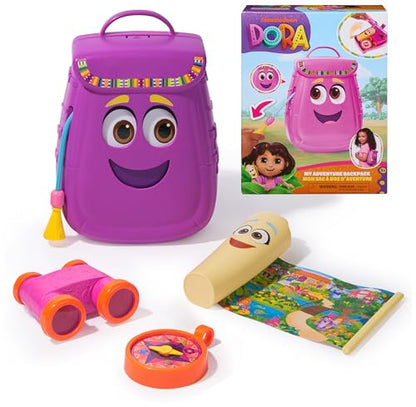 Dora, My Adventure Backpack, with Explorer Accessories‚ Toy Binoculars, Map & Compass, Kids Toys for Girls & Boys Ages 3 & Up
