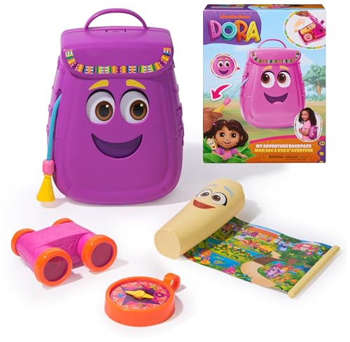 Dora, My Adventure Backpack, with Explorer Accessories‚ Toy Binoculars, Map & Compass, Kids Toys for Girls & Boys Ages 3 & Up
