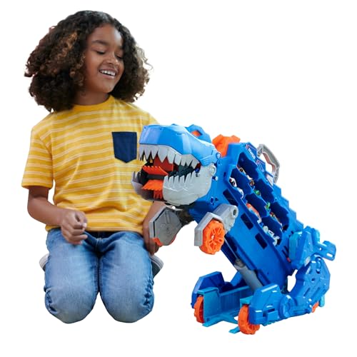 Hot Wheels City Ultimate T-Rex Transporter & 2 Die-Cast Toy Cars