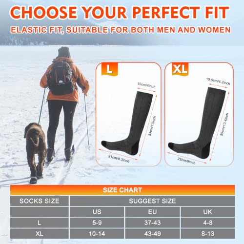 Netraty Heated Socks for Men Women, 7000mAh Rechargeable Foot Warmer Socks