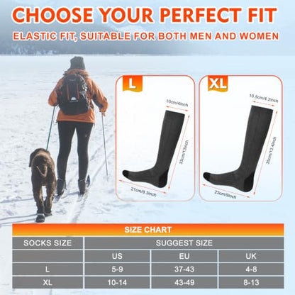 Netraty Heated Socks for Men Women, 7000mAh Rechargeable Foot Warmer Socks