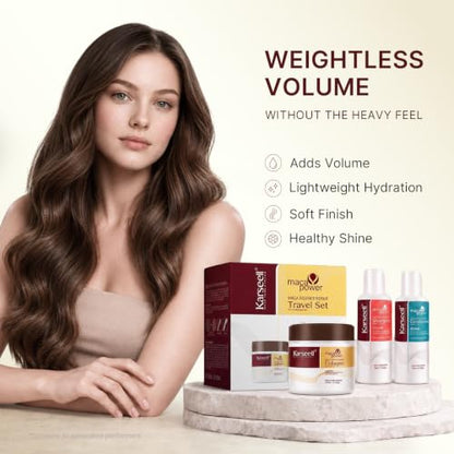Karseell Travel Shampoo & Conditioner Set with Collagen Hair Mask