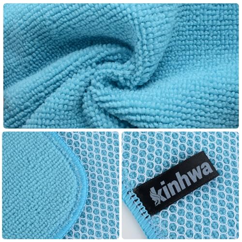 KinHwa Dish Cloths for Washing Dishes with Scrub Side, Microfiber Dish Rags