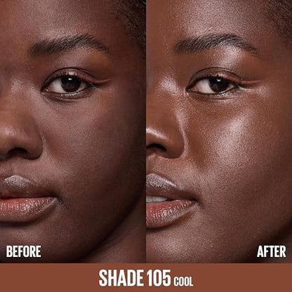 Maybelline Lifter Serum Concealer, Radiant Concealer with Full Coverage, Includes 2% Peptides + Caffeine to Hydrates & Brightens Under Eyes, 105, 1 Count