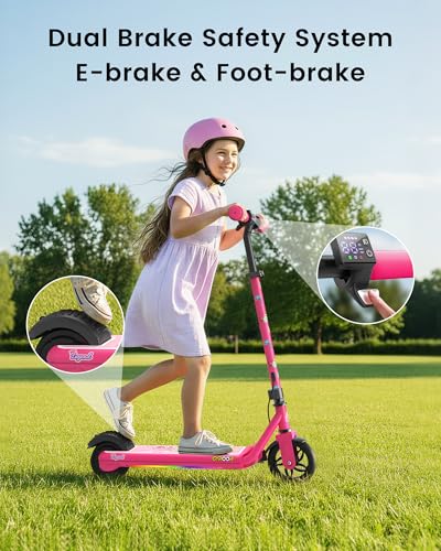 Gyroor Minions H30 Max Kids Electric Scooter 150W Deep Pink