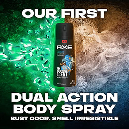 AXE Anarchy Deodorant Body Spray for 48-Hour odour protection, Pomegranate & Sandalwood, Aluminum-free Deodorant, 113g (Pack of 4)