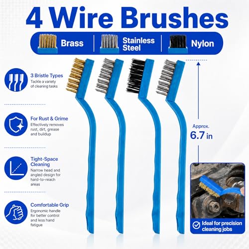 QSLKING 30PCS Car Detailing Brush Set, Car Cleaning Wash Brushes Kit Tool