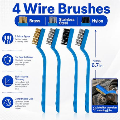 QSLKING 30PCS Car Detailing Brush Set, Car Cleaning Wash Brushes Kit Tool