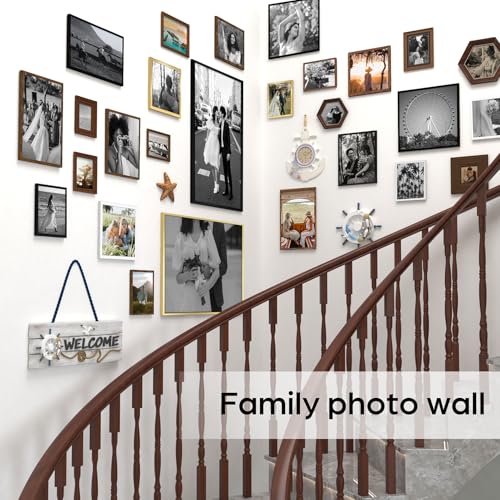 Giftgarden 12 Packs 3.5x5 Black Picture Frame Set with Picture Mount for Table Display and Wall Decor