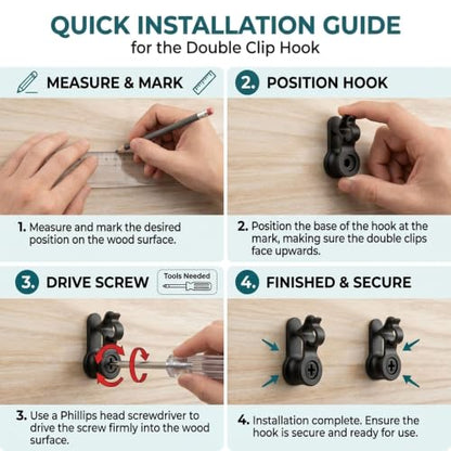 Outdoor String Lights Clips, Christmas Light Clips Bulk with Screw, 65 Pack