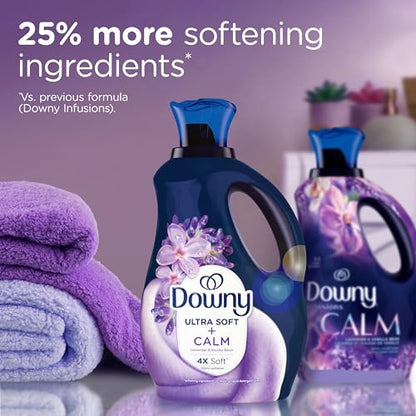 Downy Ultra Soft Fabric Softener Liquid, Calm, Lavender and Vanilla Bean, 3.31L