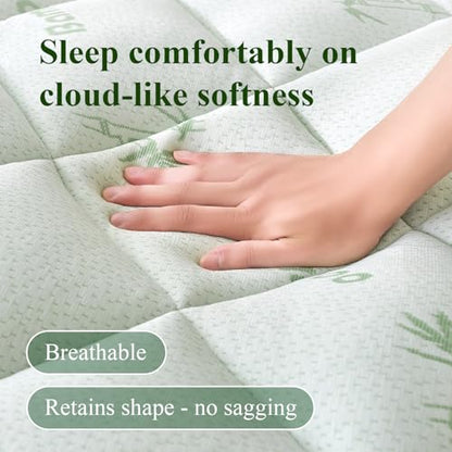 KRIMANO King Mattress Topper, Viscose from Bamboo Thick Pillow Top Pad