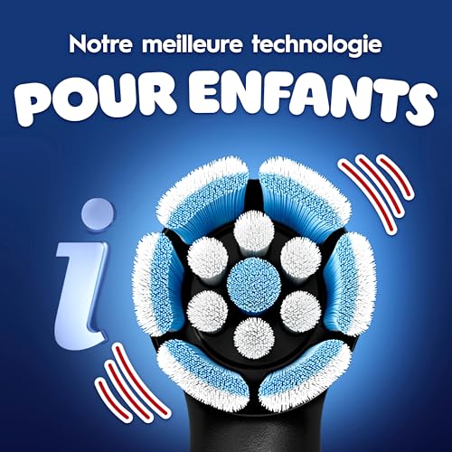 Oral-B iO Kids Rechargeable Electric Powered Toothbrush, Spiderman with 1 Gentle Care Brush Head - Automatic Pressure Sensor to Protect Gums - 3 Cleaning Settings - 2 Min Music Timer - 28 Day Battery Life