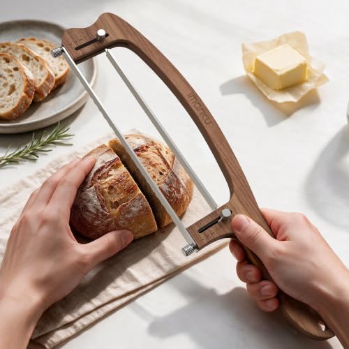imarku Adjustable Bread Slicer for Homemade Bread, Sourdough Bread Knife