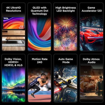 TCL 65" F7D Class 4K UHD HDR QLED Smart TV with Fire TV – 65F7D