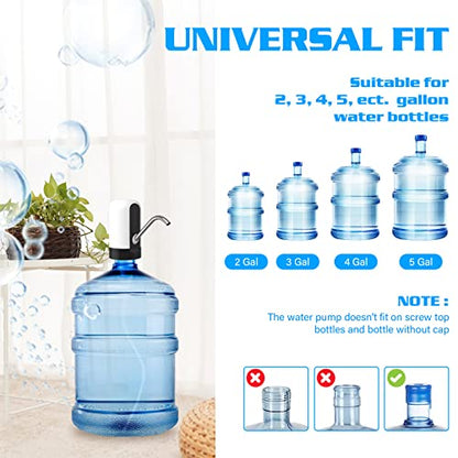 GetKen Water Dispenser & Water Table Pump for 5 Gallon Bottle, Rechargeable