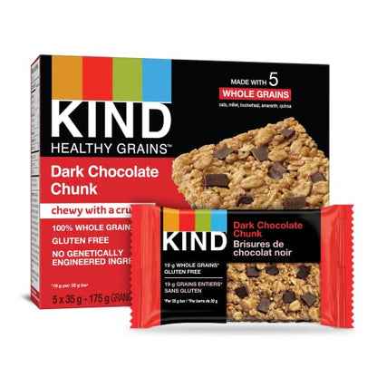 KIND Healthy Grains Bars, Dark Chocolate Chunk, Gluten Free, 40 Count