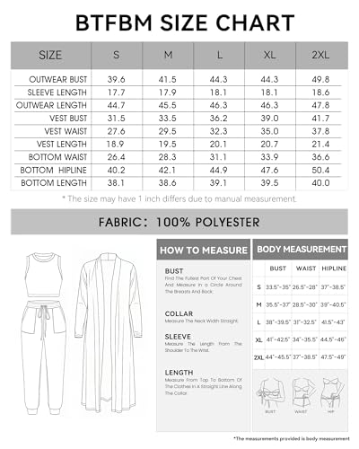 BTFBM Lounge Sets For Women 3 Piece Lightweight Sweatsuit Womens Clothes
