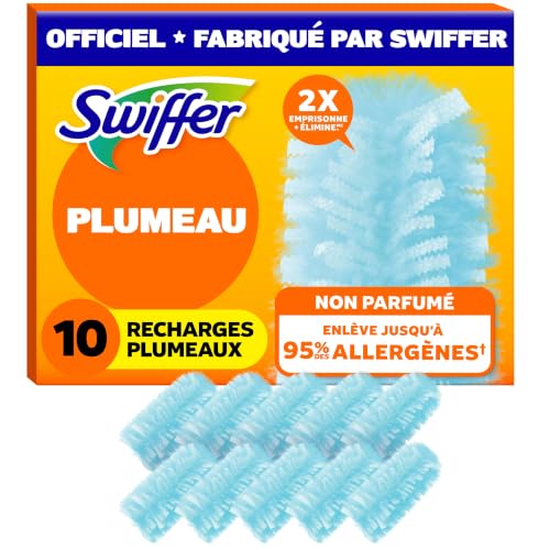 Swiffer Dusters Refill for Cleaning, Feather & Microfiber Duster Alternative, Unscented, 10 Count