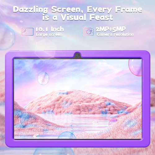 SGIN Tablet 10.1 Inch Tablet, 4(4+4) GB RAM 128GB ROM, Android 13 Tablets, Octa-Core 2.0Ghz Processor, 1280 * 800 IPS Screen, 2MP+8MP Camera, 6000mAh, WiFi, Bluetooth 5.0 (Purple)