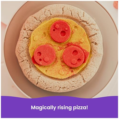 Kinetic Sand SquishPizza Playset, Moldable Play Sand Sensory Toys, Ages 5+
