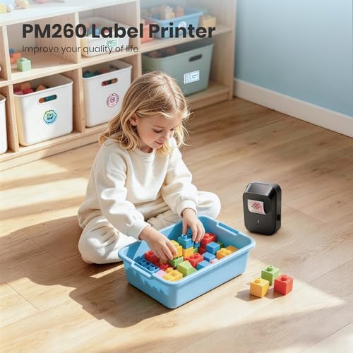 ETIKEZ PM260 Label Maker Machine with Tape, 2 Inch Bluetooth Printer, Black