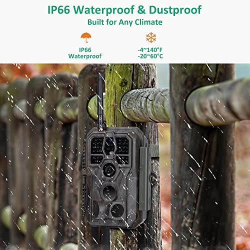 GardePro E8 WiFi Bluetooth Trail Camera, Stable WiFi with External Antenna
