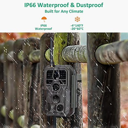 GardePro E8 WiFi Bluetooth Trail Camera, Stable WiFi with External Antenna
