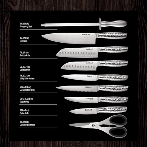 Cuisinart 15-Piece Japanese Knife Block Set, Stainless Steel