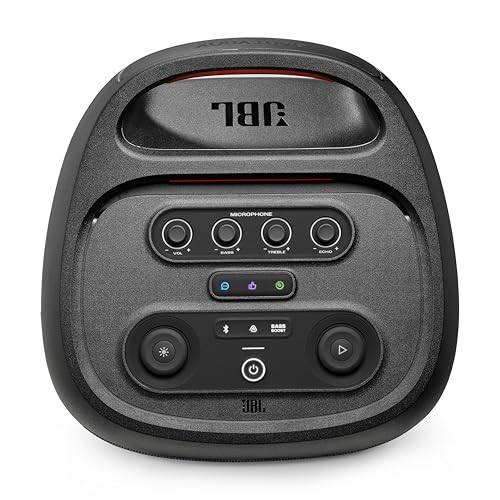JBL PartyBox 720 - Loudest Battery-Powered Party Speaker with Superior Pro Sound and a Futuristic lightshow, Up to 15 Hours Playtime & IPX4 Splash Proof (Black)
