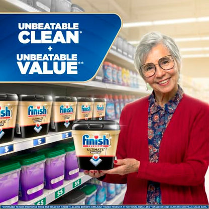 Finish Quantum Ultimate Infinity Shine Dishwasher Detergent Pods, 62 Tabs