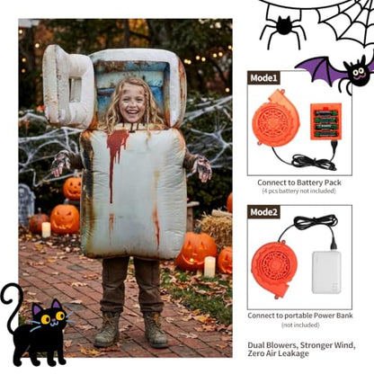 Inflatable Costume Kids, Inflatable Halloween Costumes, Light-Up Fridge