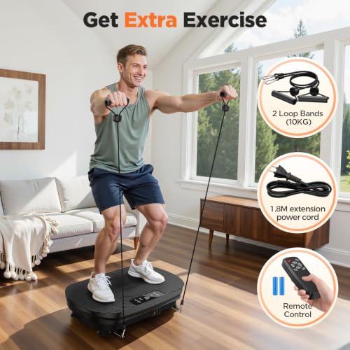 FEIERDUN Vibration Plate Exercise Machine with Touchscreen