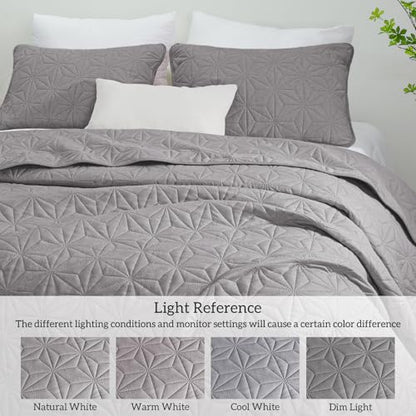 Whale Flotilla Soft Queen Quilt Bedding Set Lightweight Bedspread