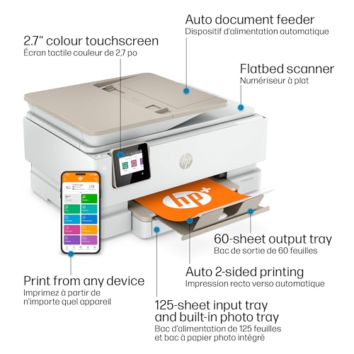 HP Envy Inspire 7958e Wireless Color Inkjet Printer, Print, scan, Copy, Easy Setup, Mobile Printing, Best for Home, Instant Ink with HP+, 3 Months Instant Ink Included