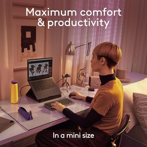 Logitech MX Keys Mini Mac Minimalist Wireless Keyboard Compact - Space Grey