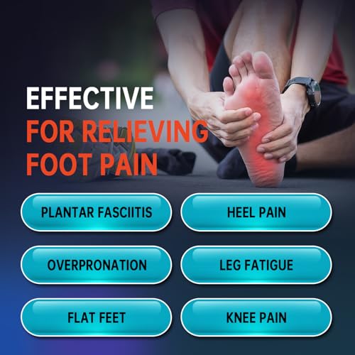 PCSsole Plantar Fasciitis Insoles, Heavy Duty High Arch Support Inserts