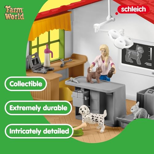 Schleich Farm World - 43Pc Veterinarian Practice with Pets | 42502