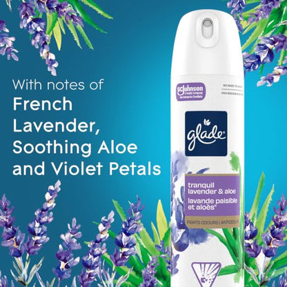 Glade Tranquil Lavender & Aloe, Room Spray Air Freshener, 226g