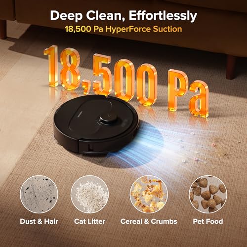 Roborock 2026 New Qrevo S Pro Robot Vacuums and Mop, 18,500Pa Suction | Anti-Tangle Brushes, Reactive AI Obstacle Recognition, 75℃ High-Temp Washing, 10mm Mop Lifting, Self-Emptying and Refilling