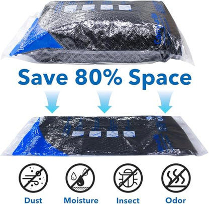 16Pack Vacuum Travel Bags with Portable Electric Pump,(2J/2L/2M2S/4 ROLLER BAG/4 SMALL ROLLER BAG),Travel Vacuum Bag with Pump, vacuum seal bags for clothing travel
