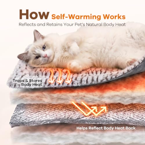 Mora Pets Self Warming Cat Bed Self Heating Cat Pad Pet Mat Indoor Outdoor